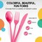 Party Solids 100 Pcs Disposable Utensils – Heavy Duty Plastic Cutlery Set – Premium Plastic Forks, Spoons or Knives for Parties, Events, Catering & Tableware Supplies by Exquisite